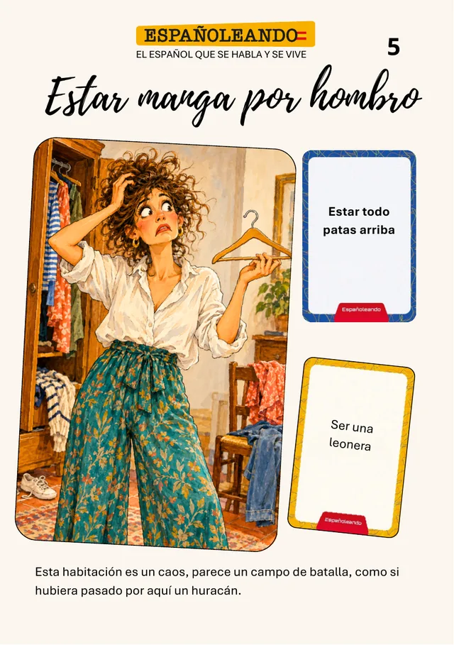 Ficha 5: estar manga por hombro